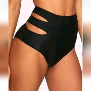 Adore Me Demi High Waist Swim Bottoms Black Women's Large